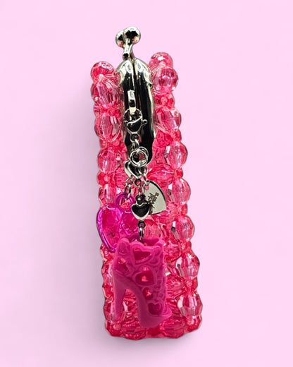 Mini Monedero de beads Amy hecho a mano - Fucsia