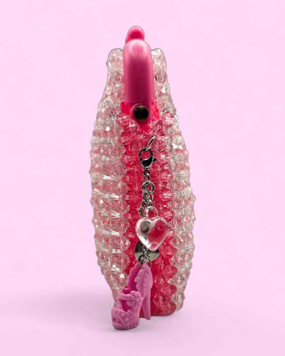 Monedero de beads Lover Cash - Transparente Rosado