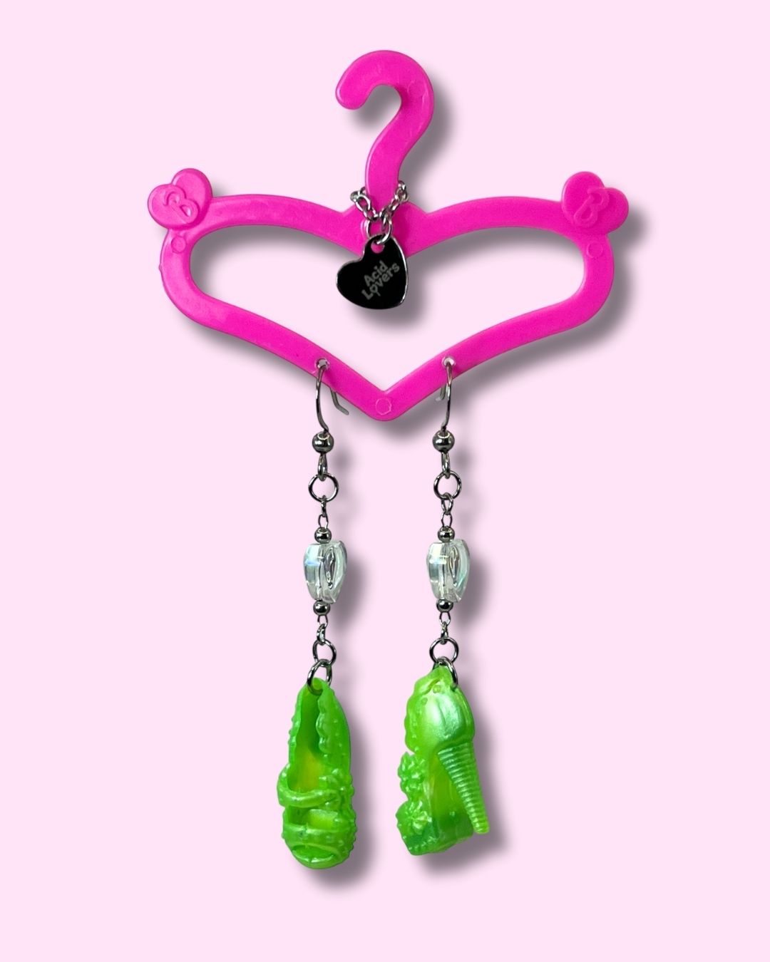 Aros Zapatos Barbie Verde Flores