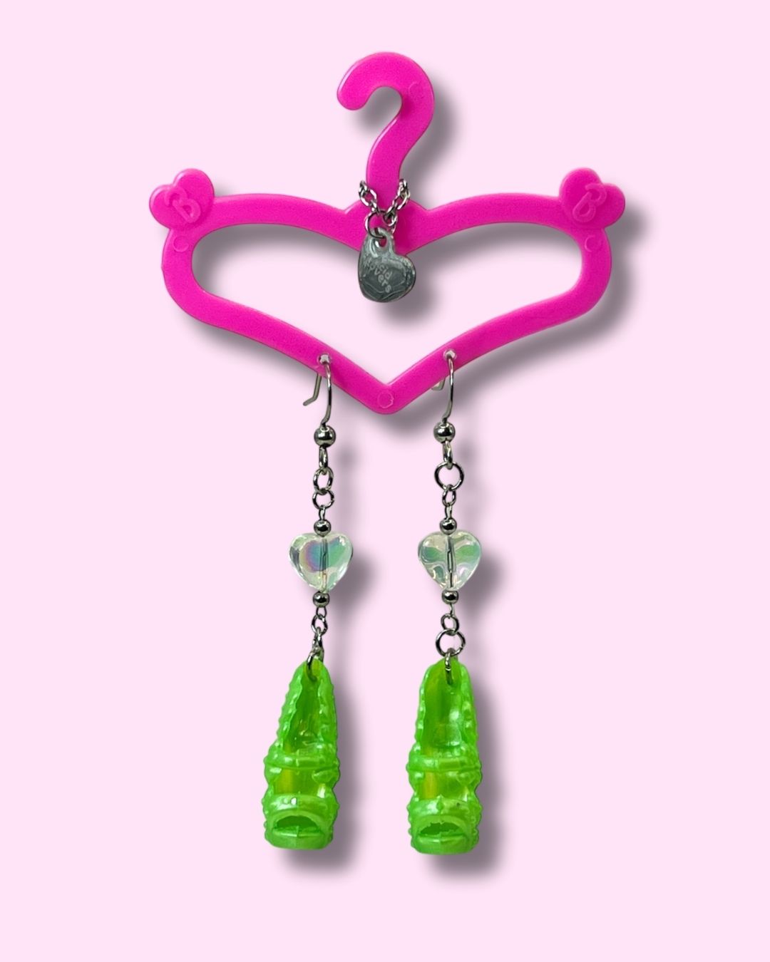 Aros Zapatos Barbie Verde Flores