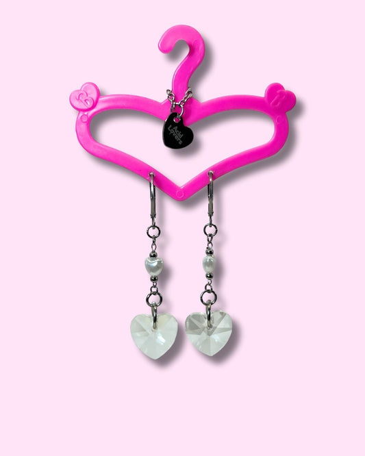 Aros Corazon Cristal