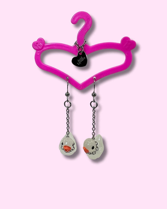 Aros Patitos Transparentes Fluorescentes