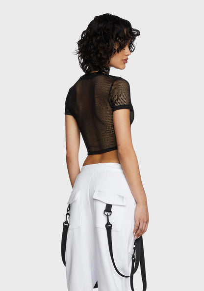 Top Fishnet transparente