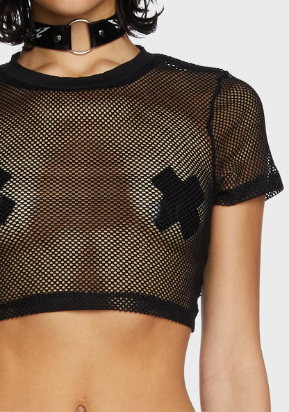 Top Fishnet transparente