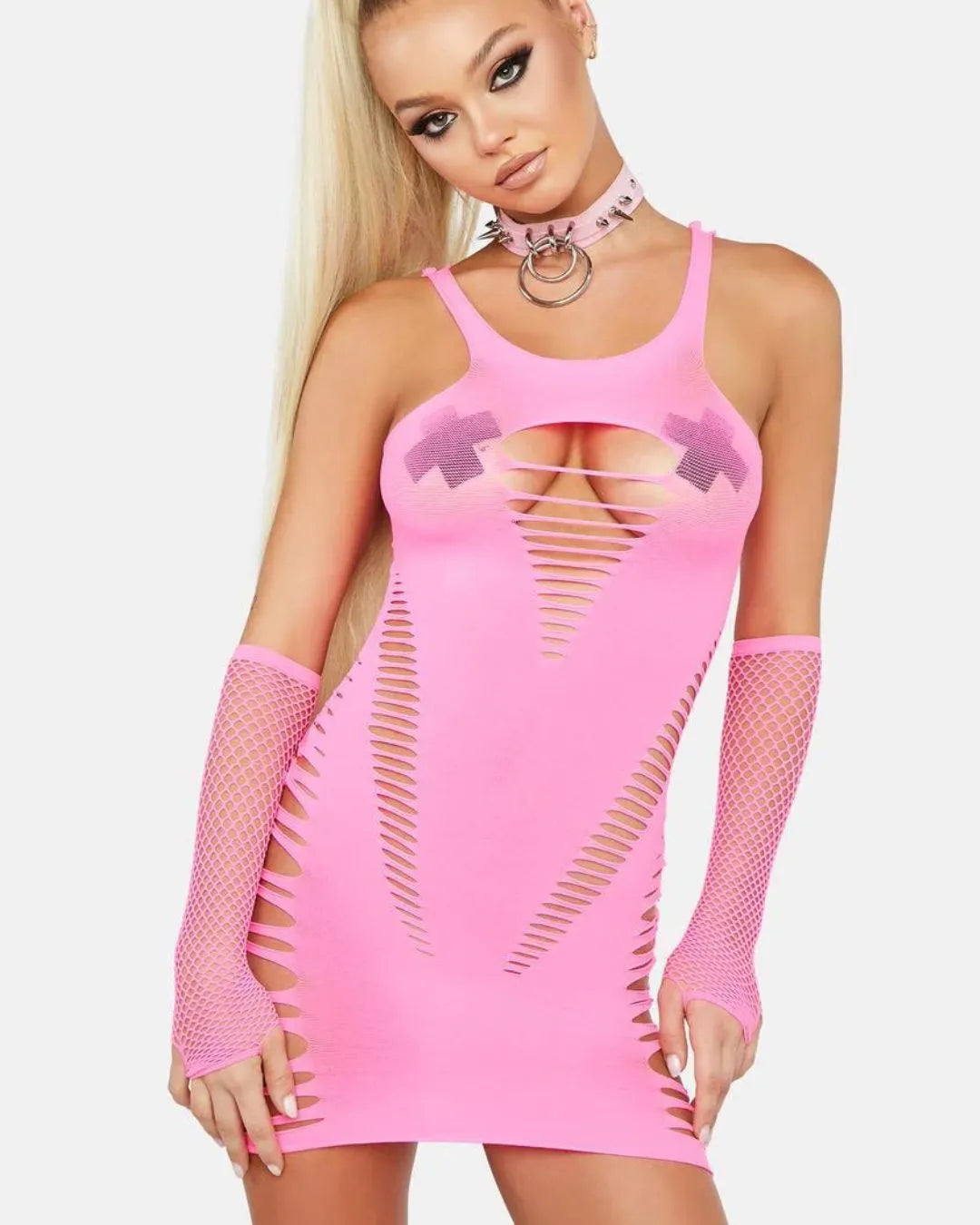 Mini Vestido Bubblegum malla