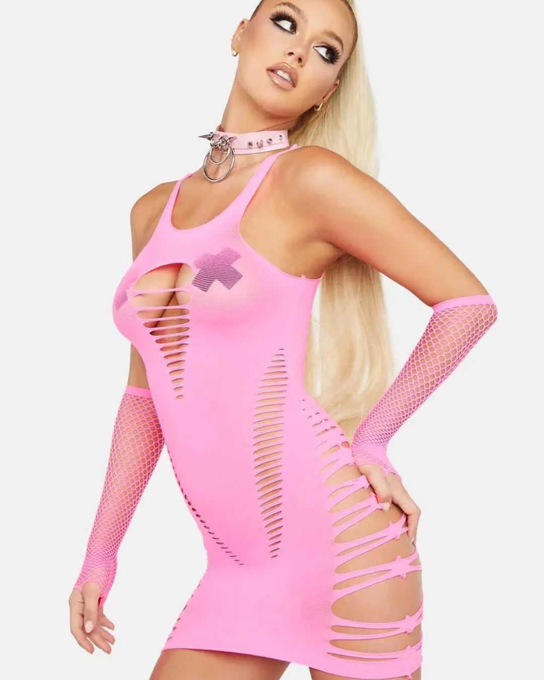 Mini Vestido Bubblegum malla