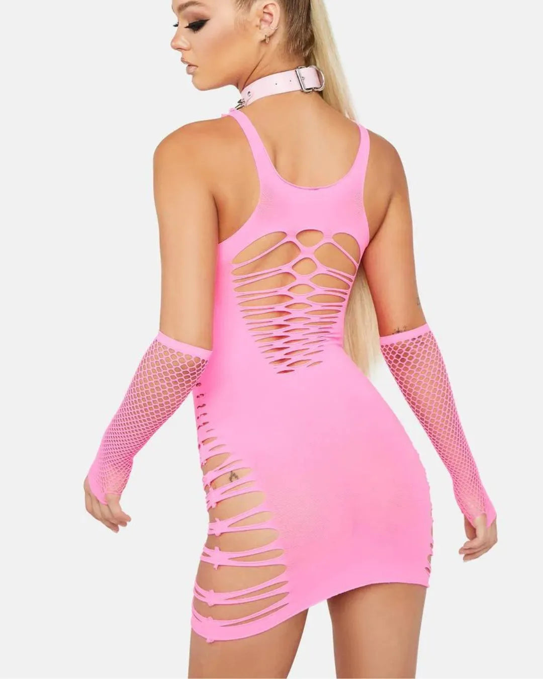 Mini Vestido Bubblegum malla