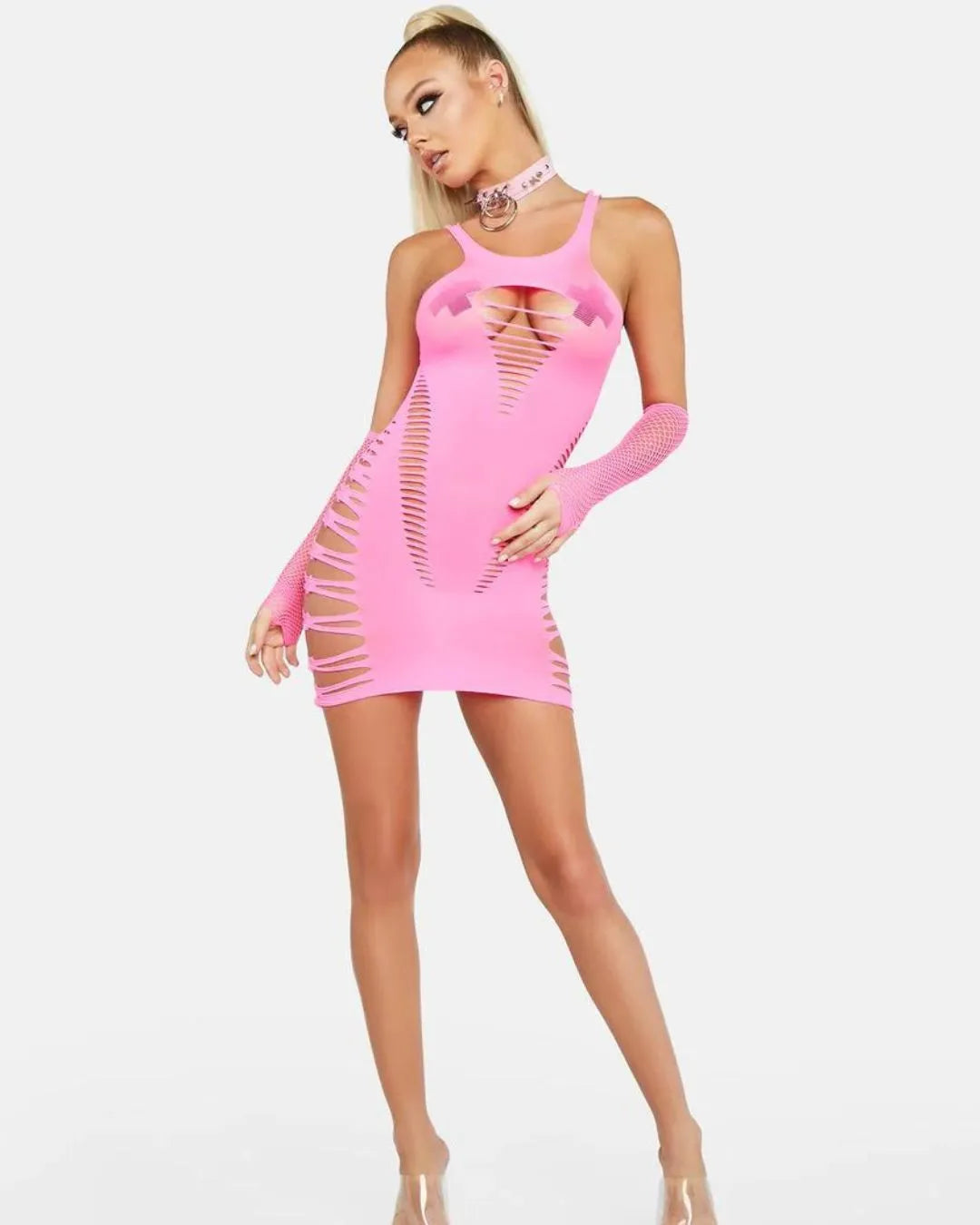 Mini Vestido Bubblegum malla