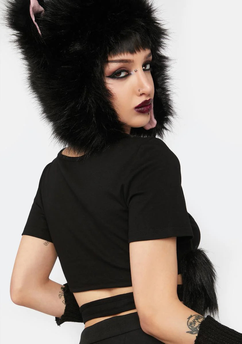 Crop Top Check Heart