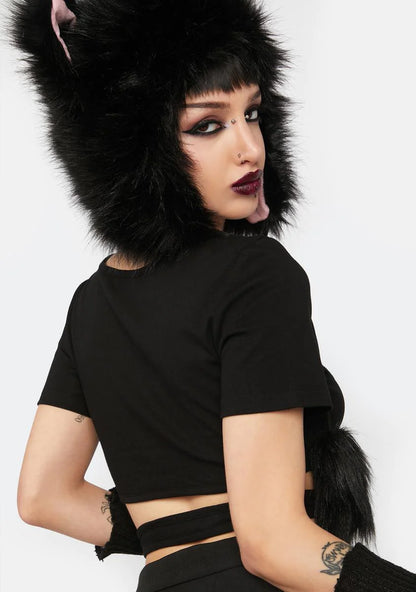 Crop Top Check Heart